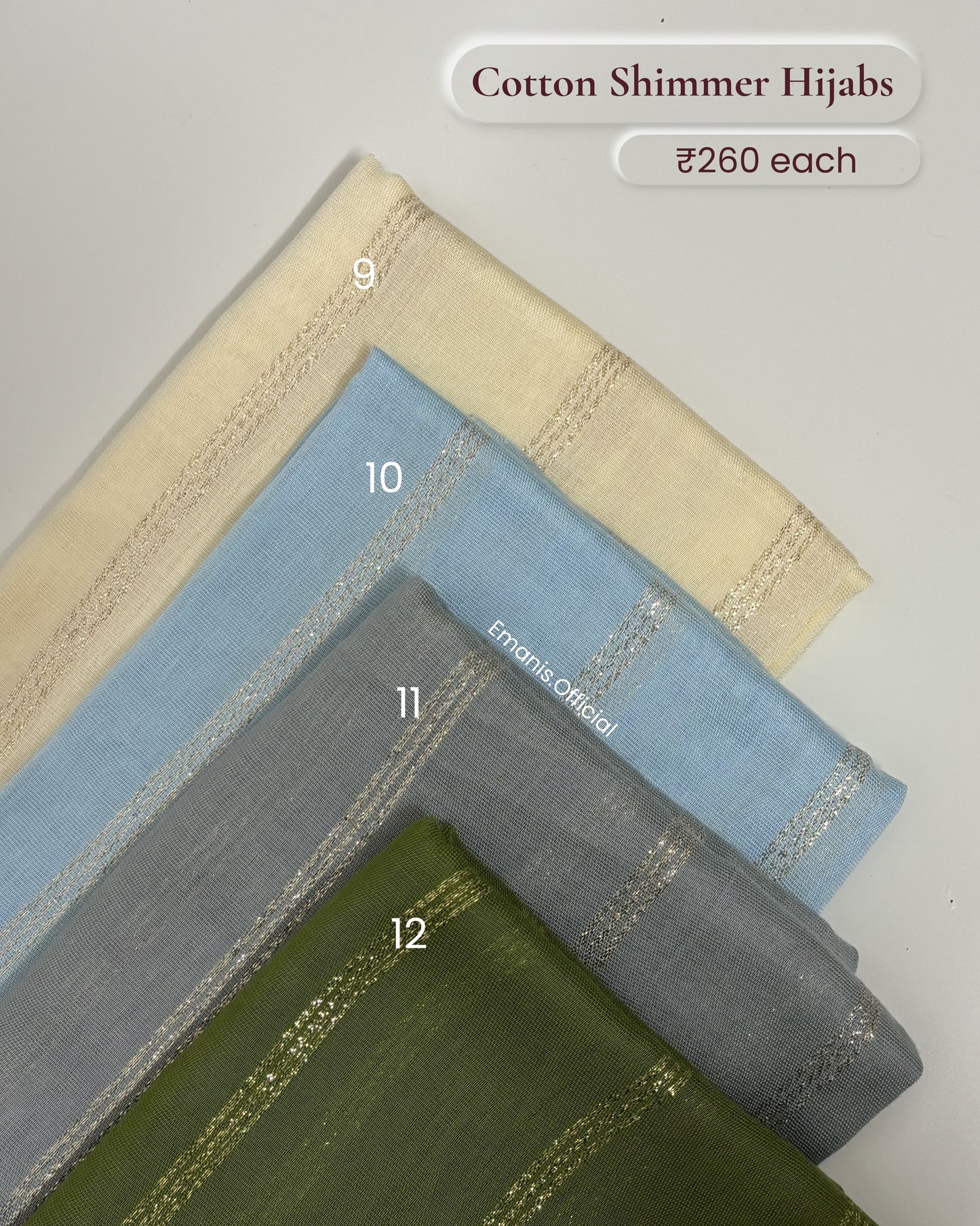 Cotton Shimmer Hijabs