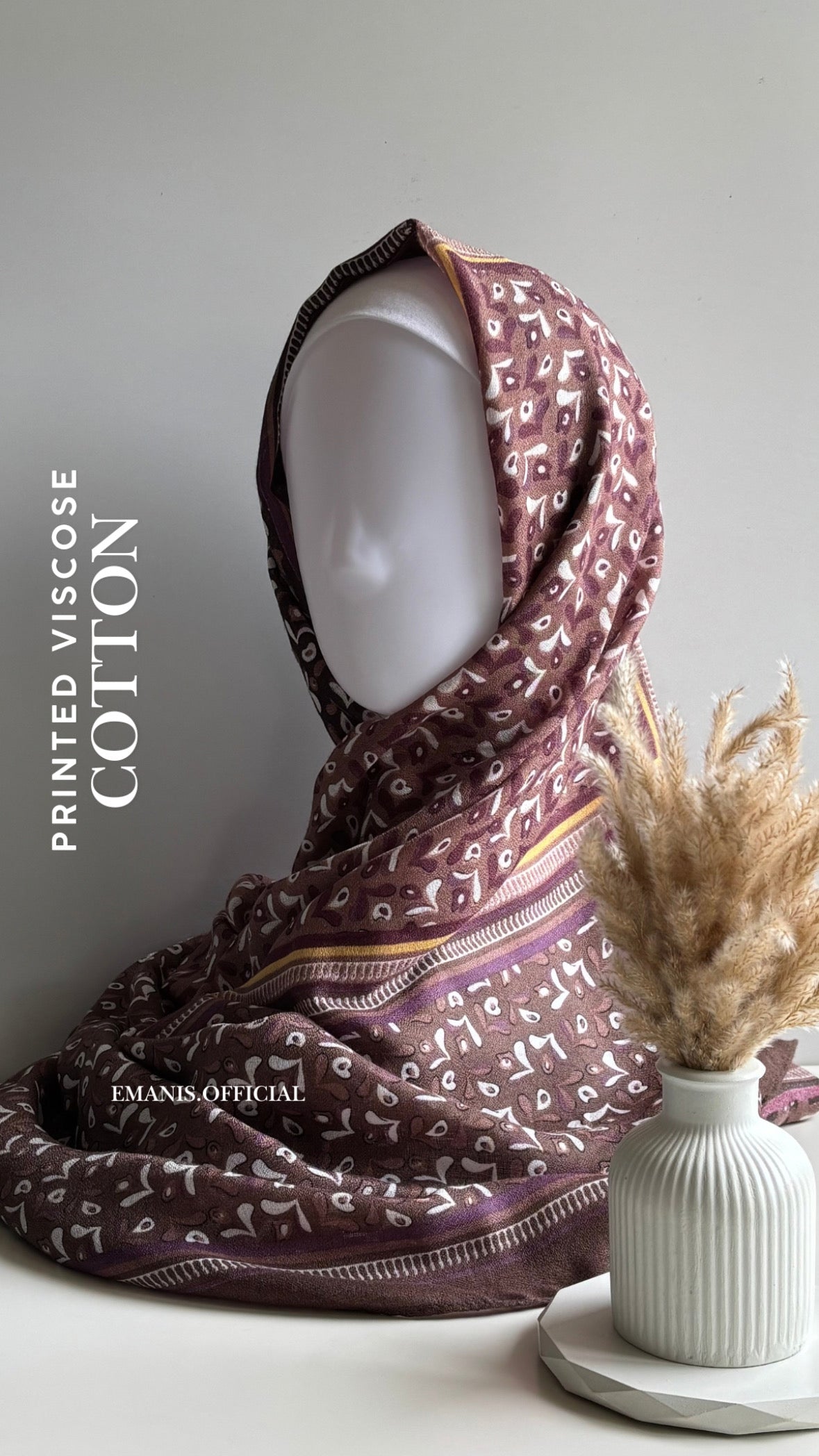 Printed Viscose Cotton Hijab