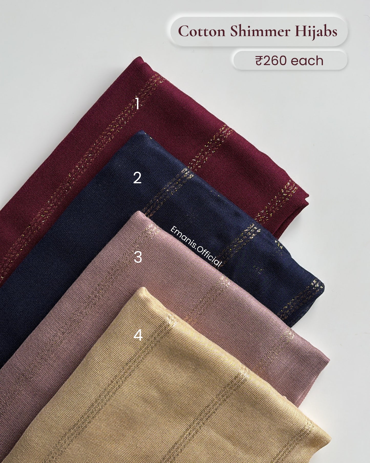 Cotton Shimmer Hijabs